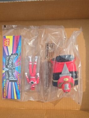 Vintage 1995 McDonalds Happy Meal Mighty Morphin Power Rangers Red Ranger Figure